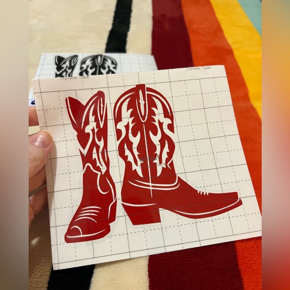 Hand Crafted Other - Cowboy Boots Vinyl Decal 🤠